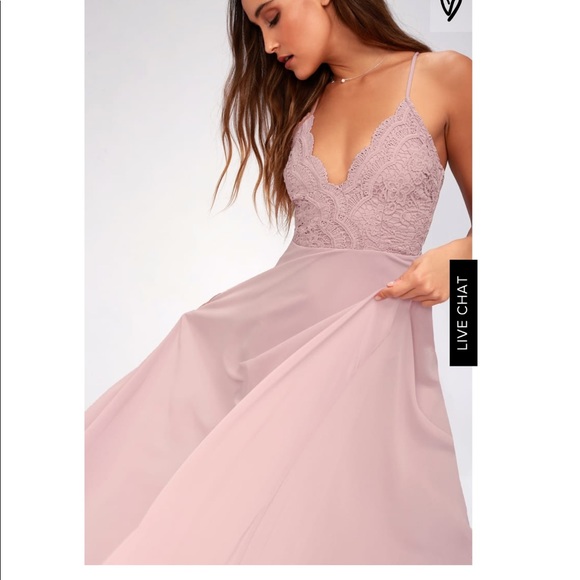 Lulu’s dusty lavender maxi dress - Picture 3 of 4